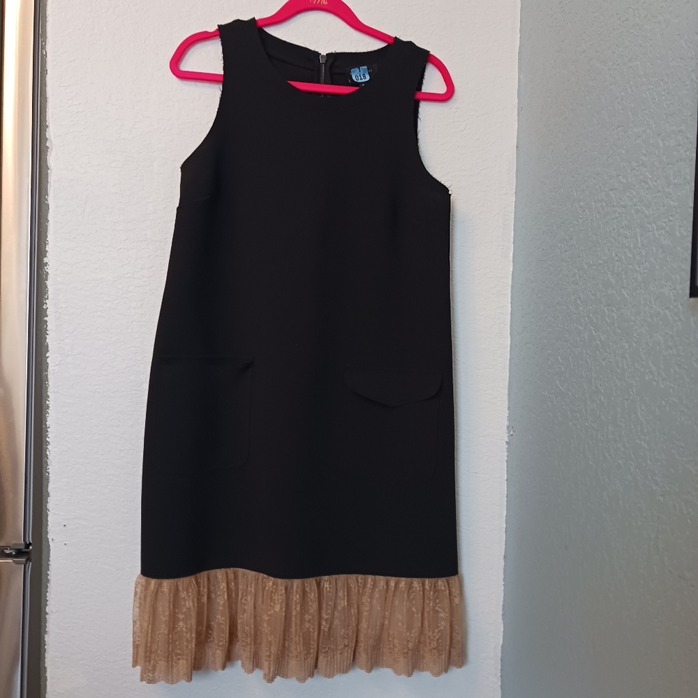 Romeo And Juliet  Couture Black Lace Sleeveless Evening Party Dress, Sz M